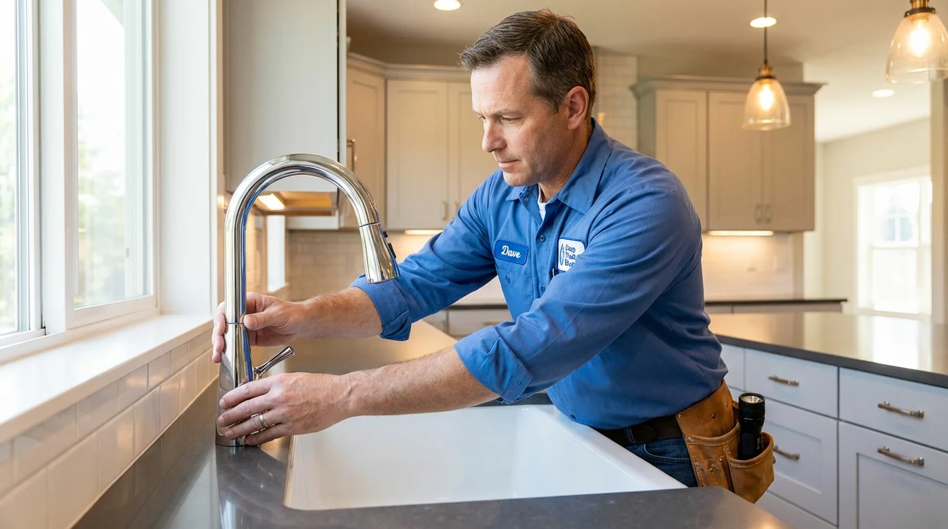 Kitchen faucet installation by Johns Plumbing LLC in Pittsburg