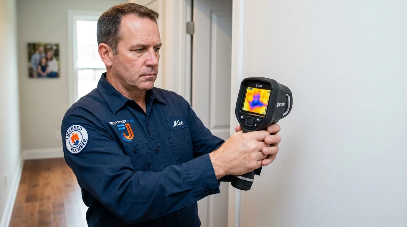 Thermal imaging leak detection by Johns Plumbing LLC in Pittsburg